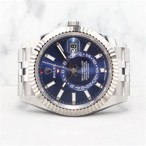 rolex dweller silber blau|Rolex 336934 sky dweller.